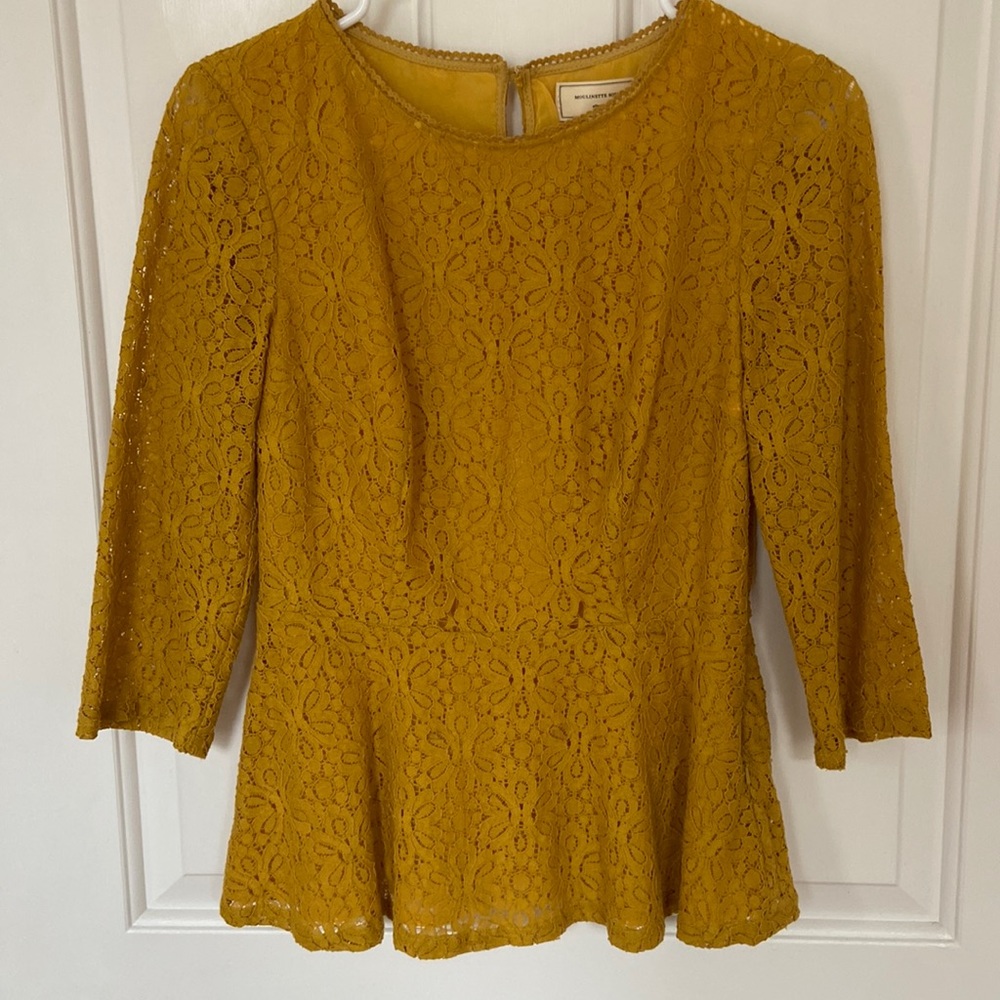 Moulinette Soeurs Peplum Blouse Size 2